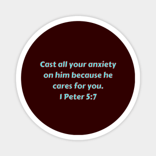 Bible Verse 1 Peter 5:7 Magnet